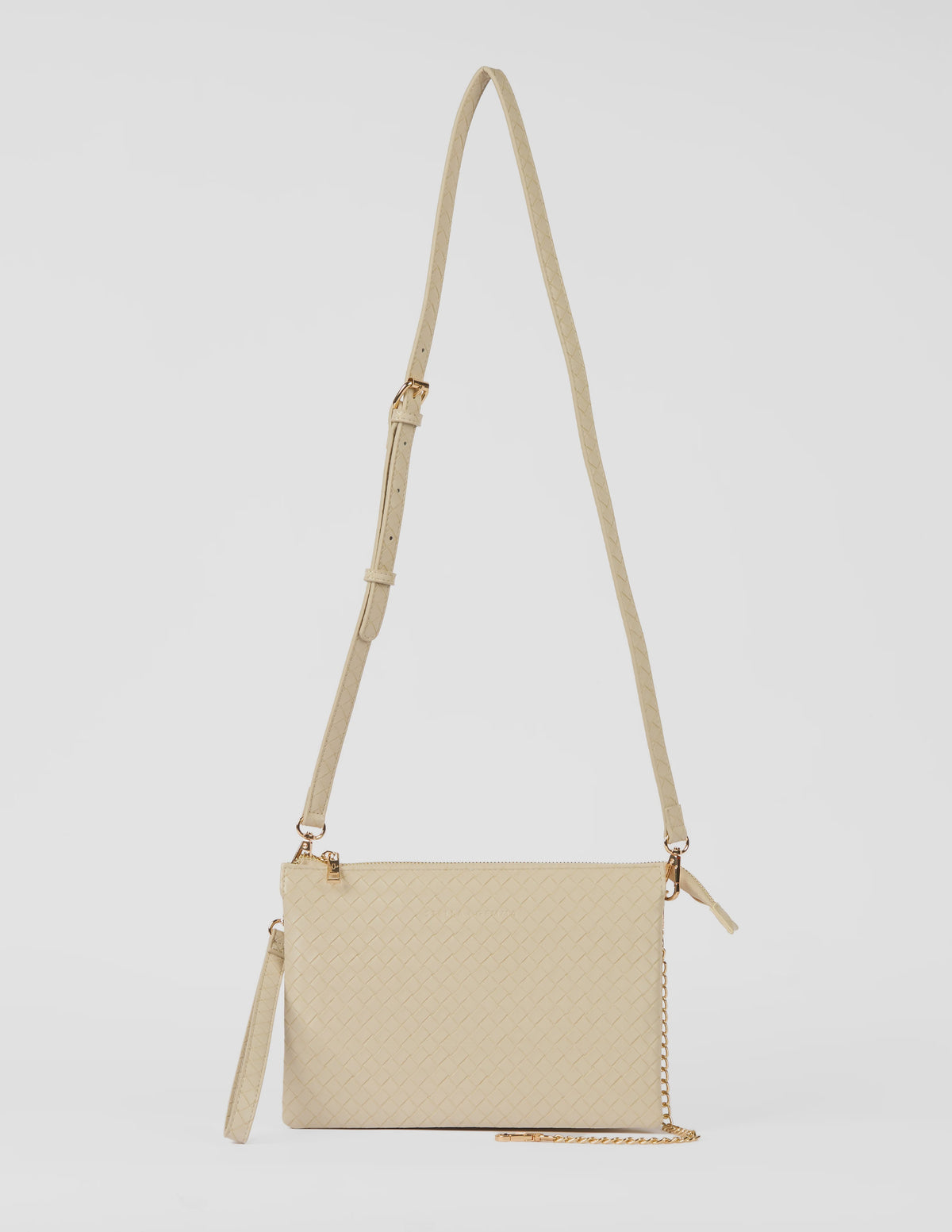 STELLA & GEMMA FRANKIE MULTI POUCH BAG - CHALK WEAVE