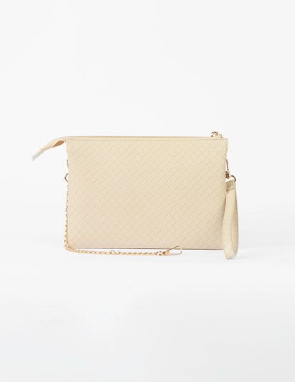 STELLA & GEMMA FRANKIE MULTI POUCH BAG - CHALK WEAVE