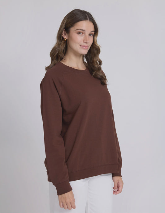 STELLA & GEMMA CLASSIC SWEAT - CHOCOLATE