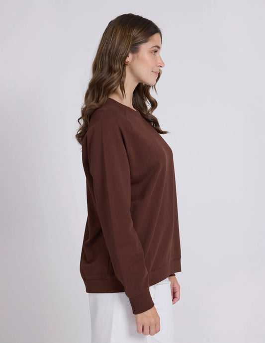 STELLA & GEMMA CLASSIC SWEAT - CHOCOLATE