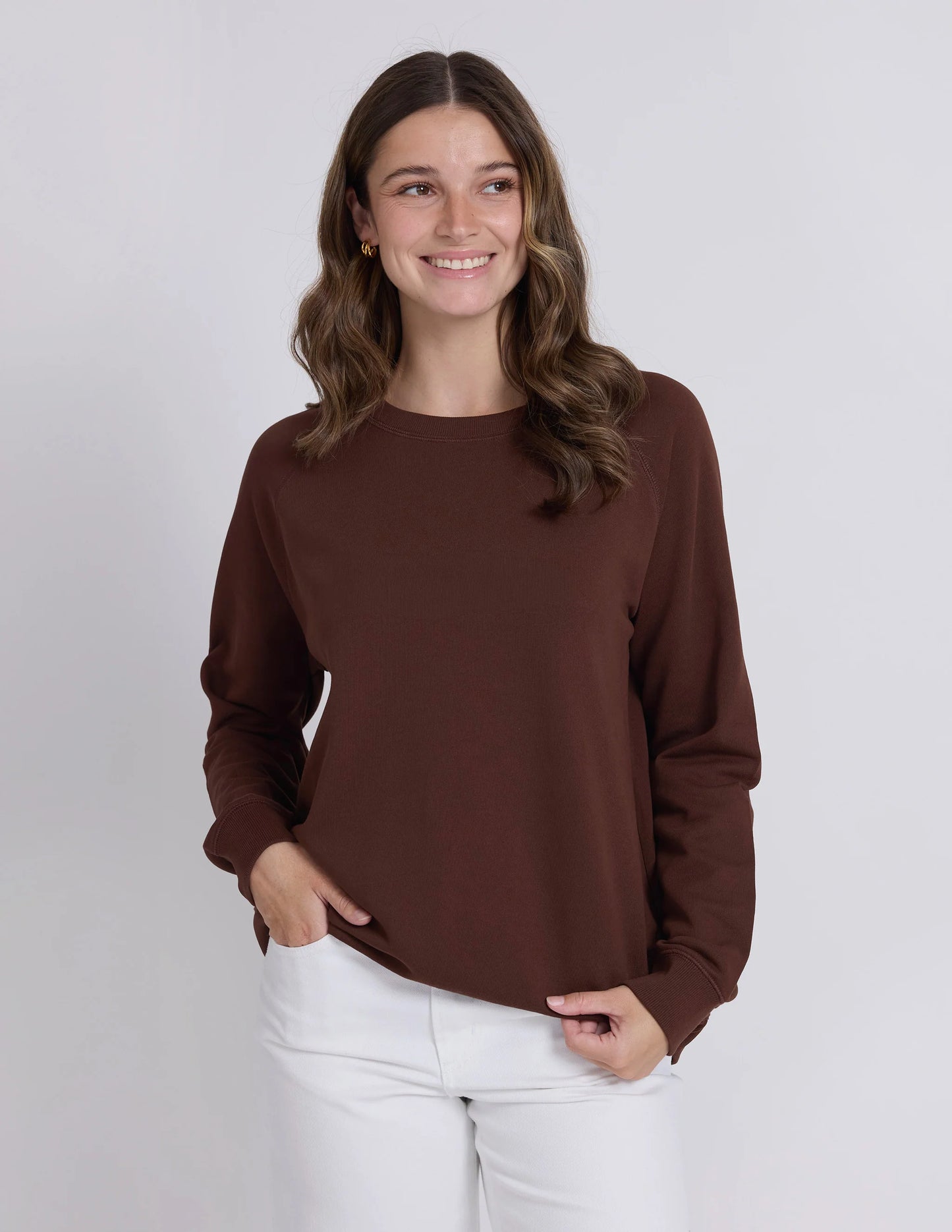 STELLA & GEMMA CLASSIC SWEAT - CHOCOLATE