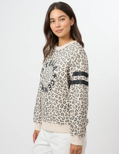 STELLA & GEMMA ESSENTIAL SWEAT - LEPOARD