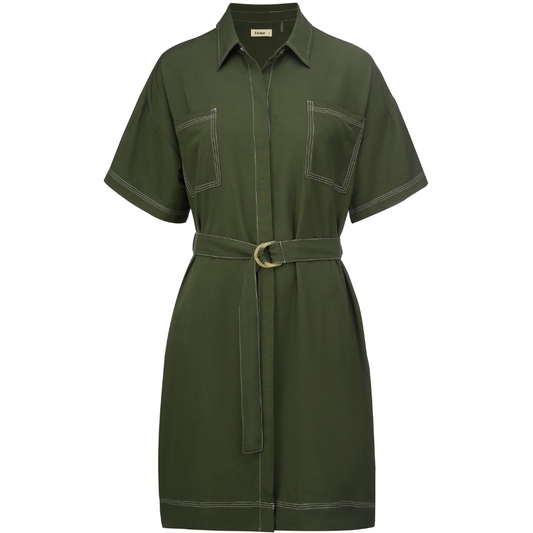 MOKE NZ CORA WOMEN'S SHIRT DRESS - BONSAI
