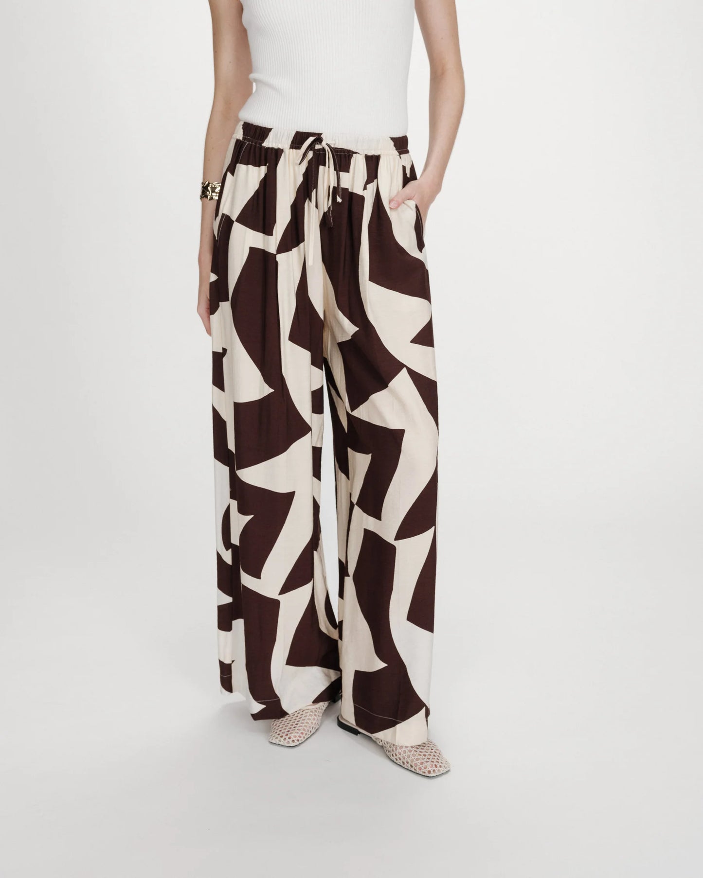 GRACE & MILA VENI PANTS - CHOCOLATE