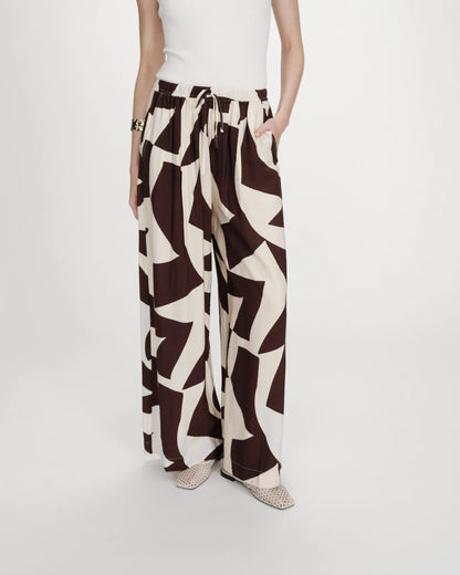 GRACE & MILA VENI PANTS - CHOCOLATE
