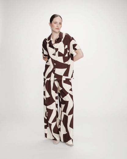 GRACE & MILA VENI PANTS - CHOCOLATE