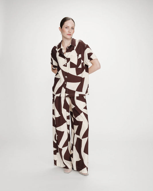 GRACE & MILA VENI PANTS - CHOCOLATE