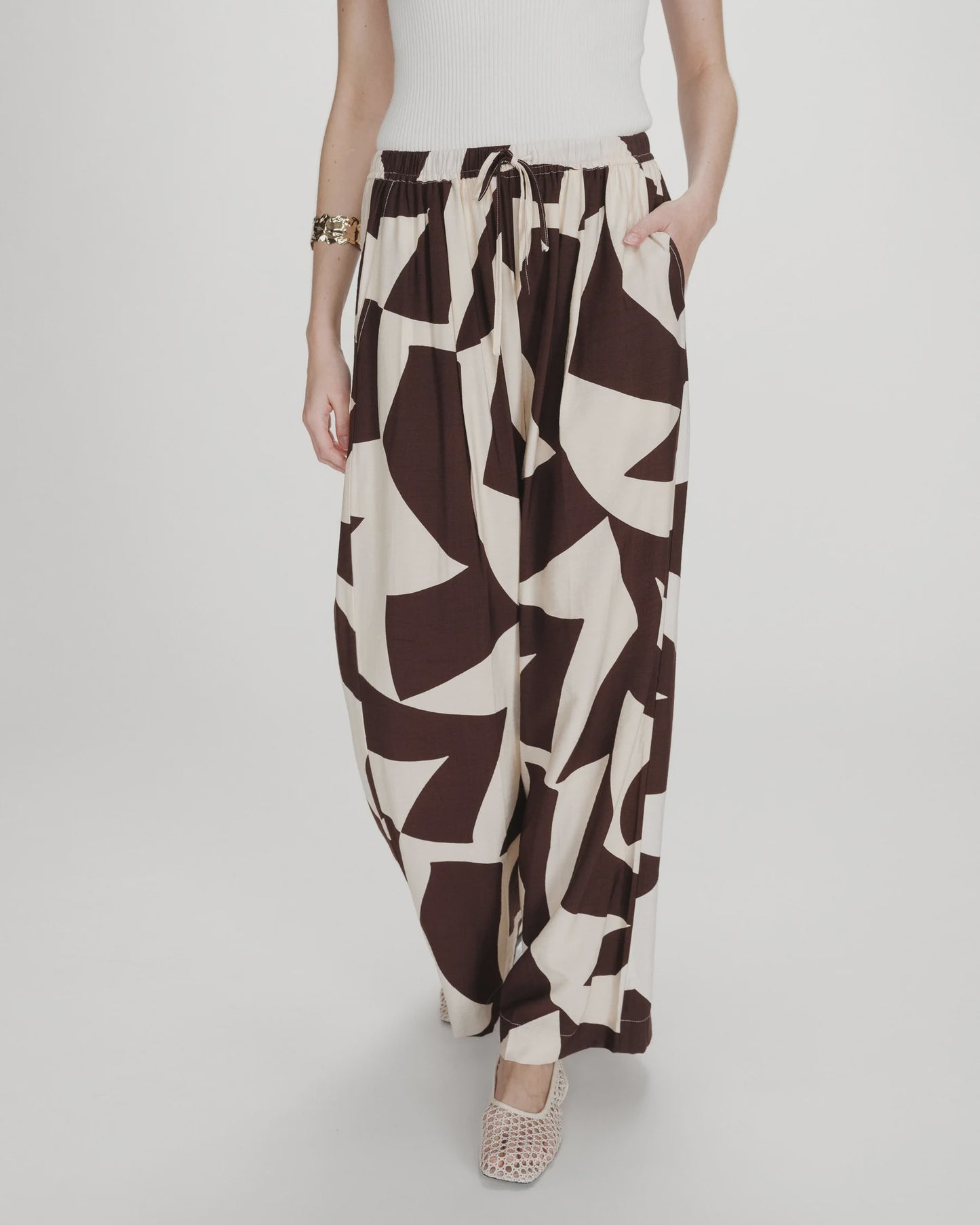 GRACE & MILA VENI PANTS - CHOCOLATE
