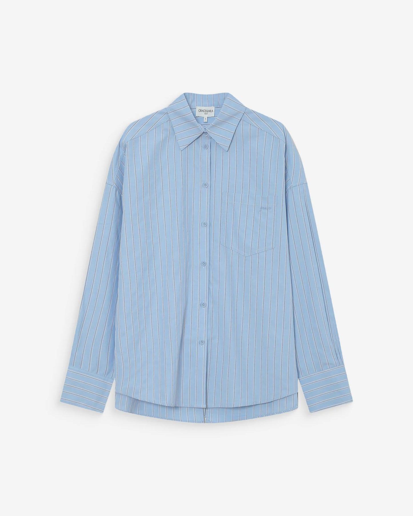 GRACE & MILA VALERIE SHIRT - CORNFLOWER