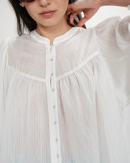 GRACE & MILA VANILLA BLOUSE - IVORY