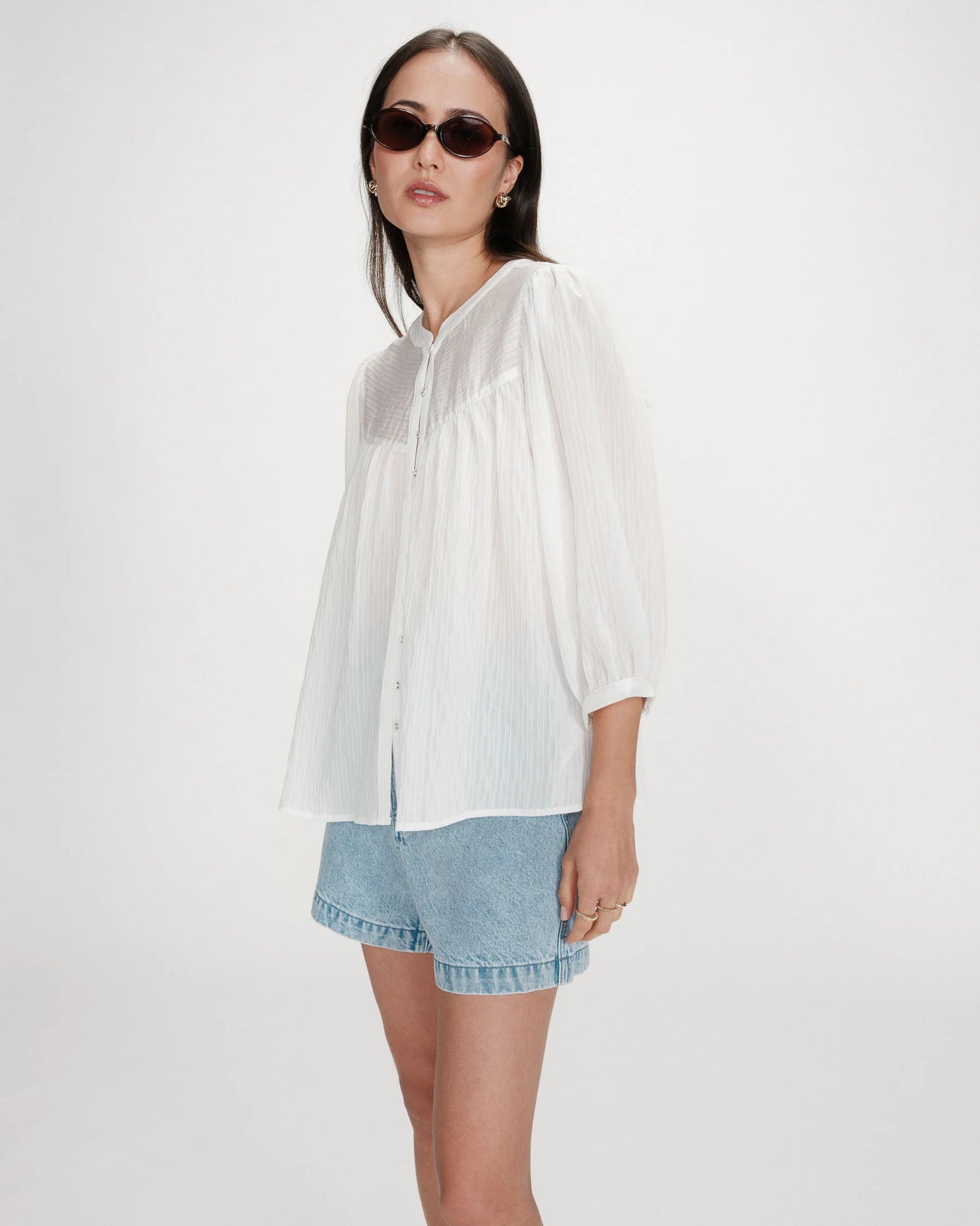 GRACE & MILA VANILLA BLOUSE - IVORY
