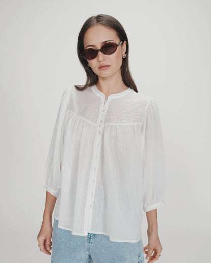 GRACE & MILA VANILLA BLOUSE - IVORY