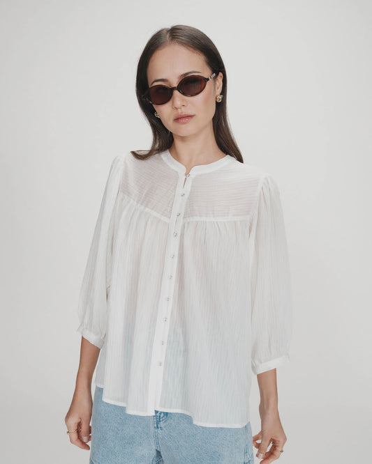 GRACE & MILA VANILLA BLOUSE - IVORY