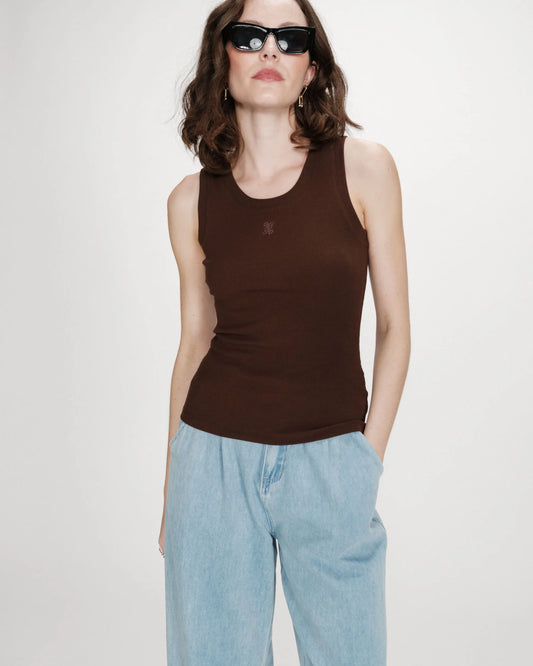 GRACE & MILA VALOU T-SHIRT - CHOCOLATE