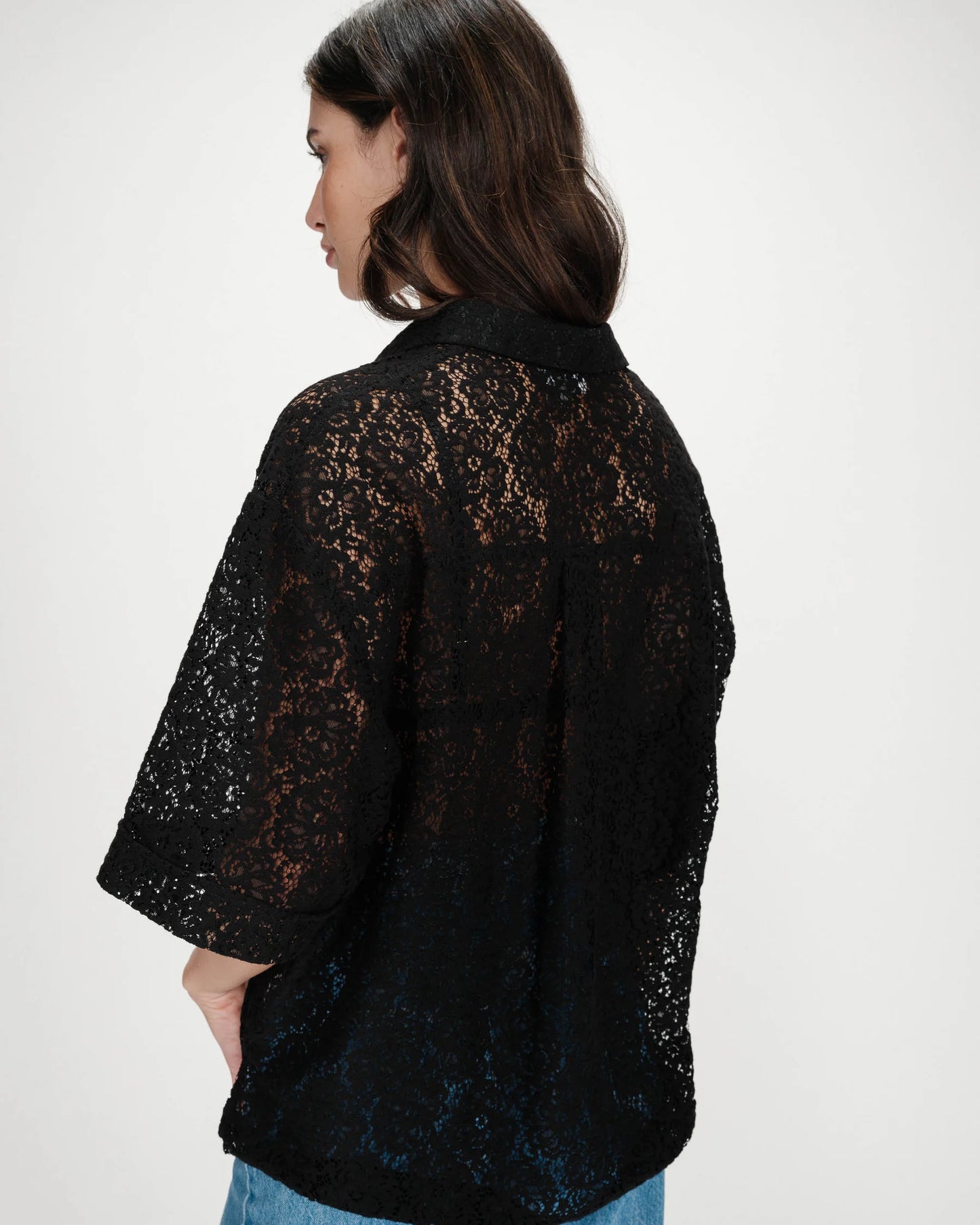GRACE & MILA VENDEL SHIRT - BLACK