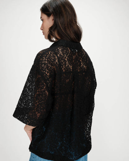GRACE & MILA VENDEL SHIRT - BLACK