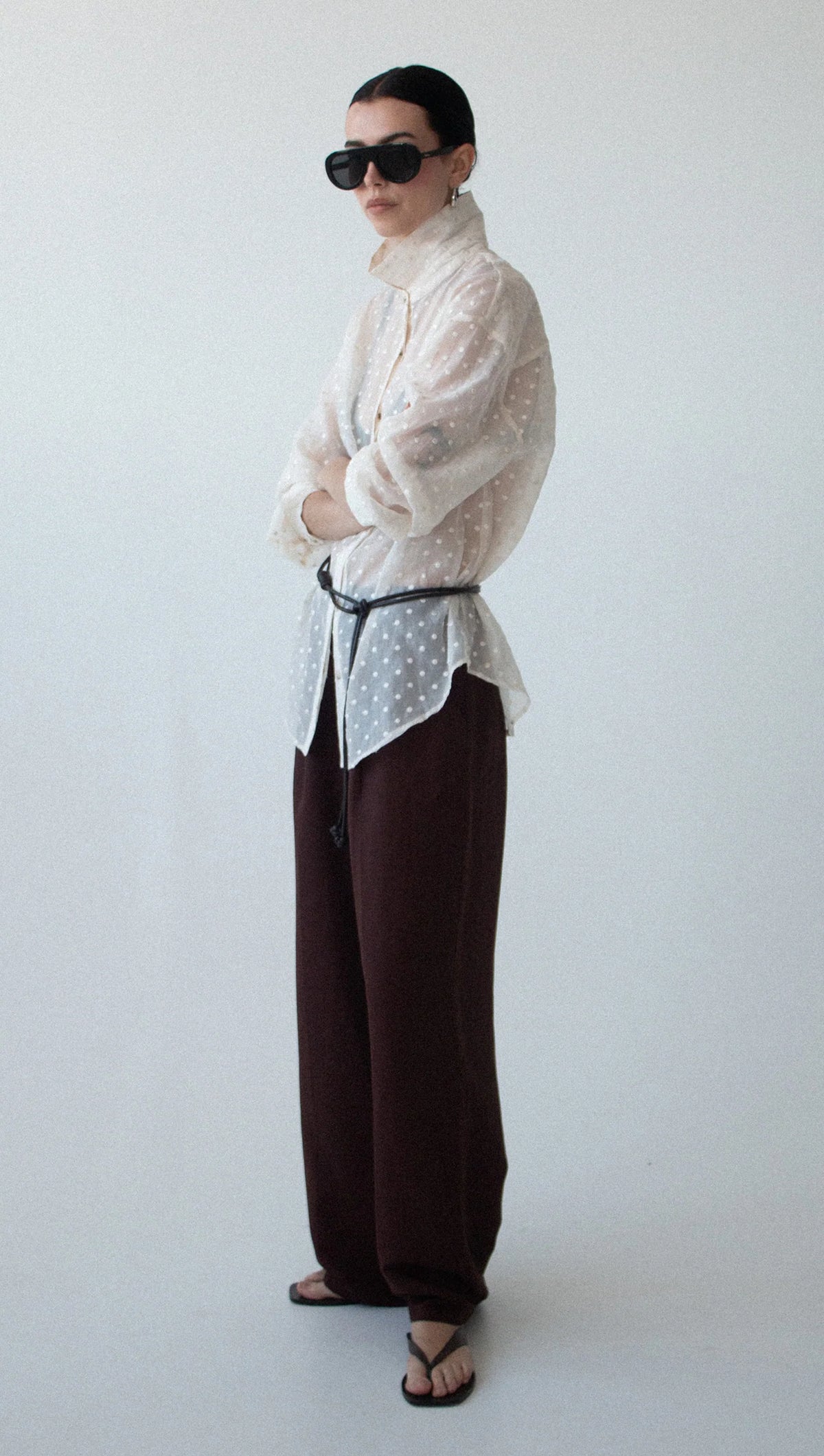 STAPLE THE LABEL ETOILE OVERSIZED SHIRT - CREAM SPOT