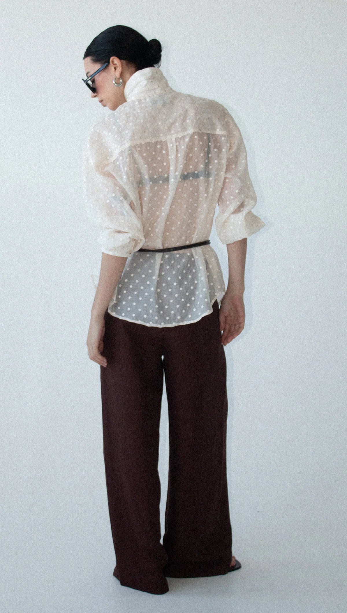 STAPLE THE LABEL ETOILE OVERSIZED SHIRT - CREAM SPOT