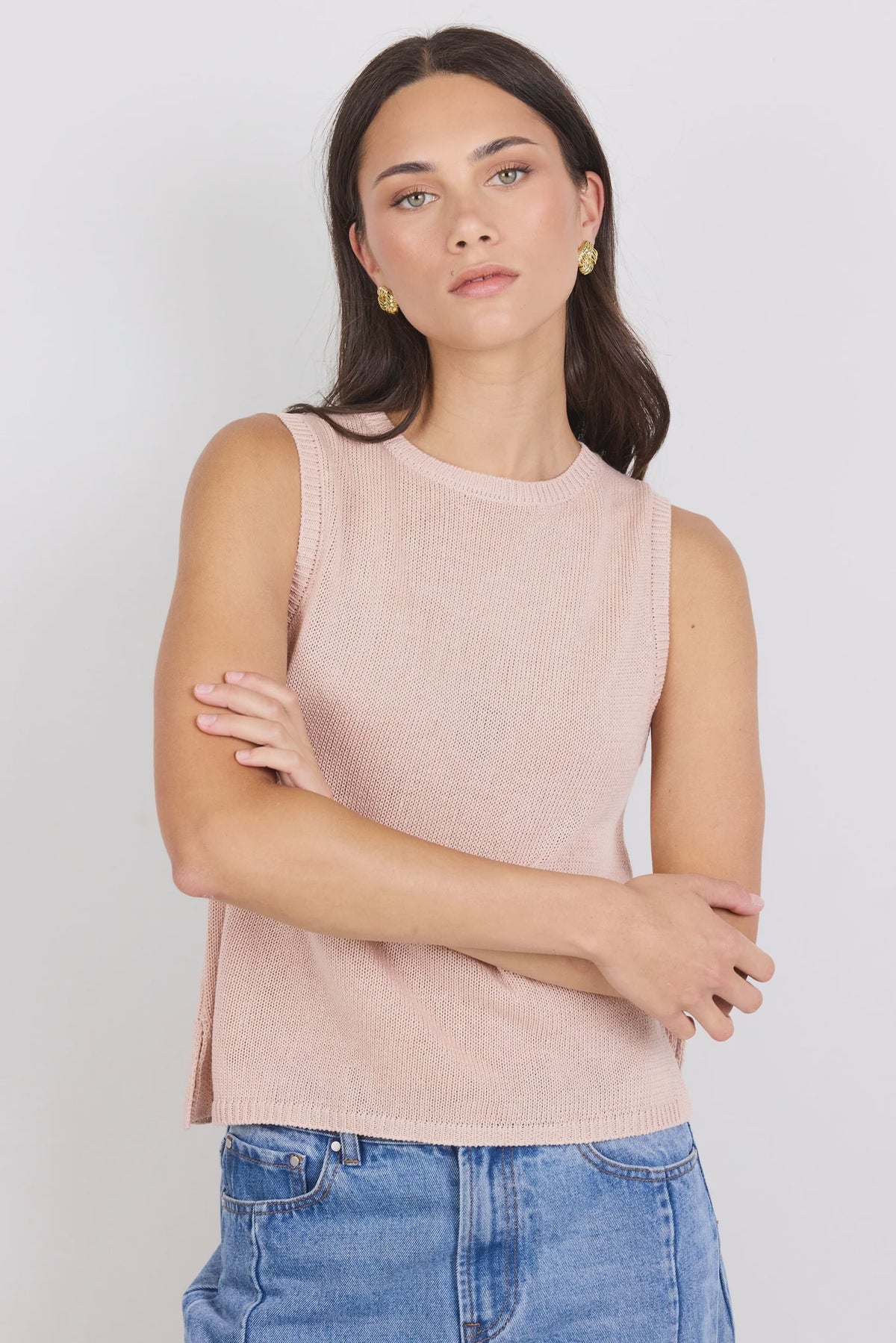 AMONG THE BRAVE - SALUTE KNIT TOP - BLUSH