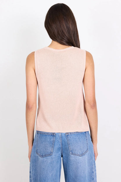 AMONG THE BRAVE - SALUTE KNIT TOP - BLUSH