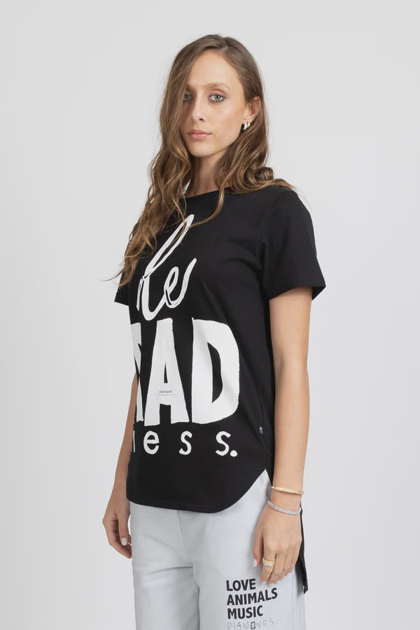 FEDERATION LS SCALLOP TEE - LE RADNESS - BLACK