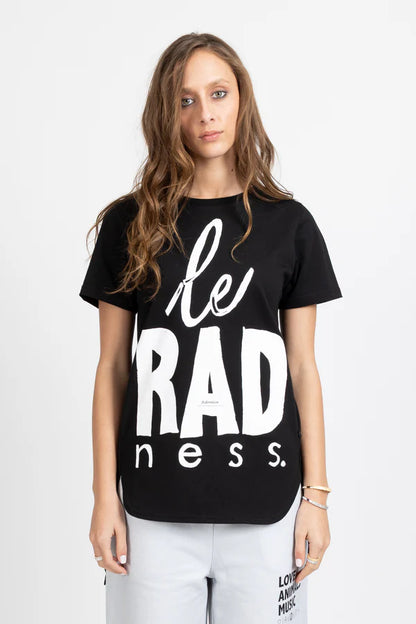 FEDERATION LS SCALLOP TEE - LE RADNESS - BLACK