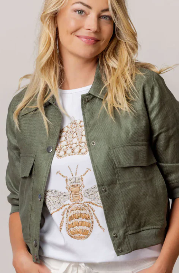 MI MOSO MISCHA BOMBER - GREEN - MISHCABOMGREEN