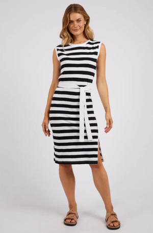 FOXWOOD BONDI DRESS STRIPE - BLACK & WHITE - 55X0185.BLK