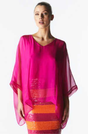 FATE + BECKER BLOSSOMING SILK TOP - FUSCHIA - 17321TWFA-FUS