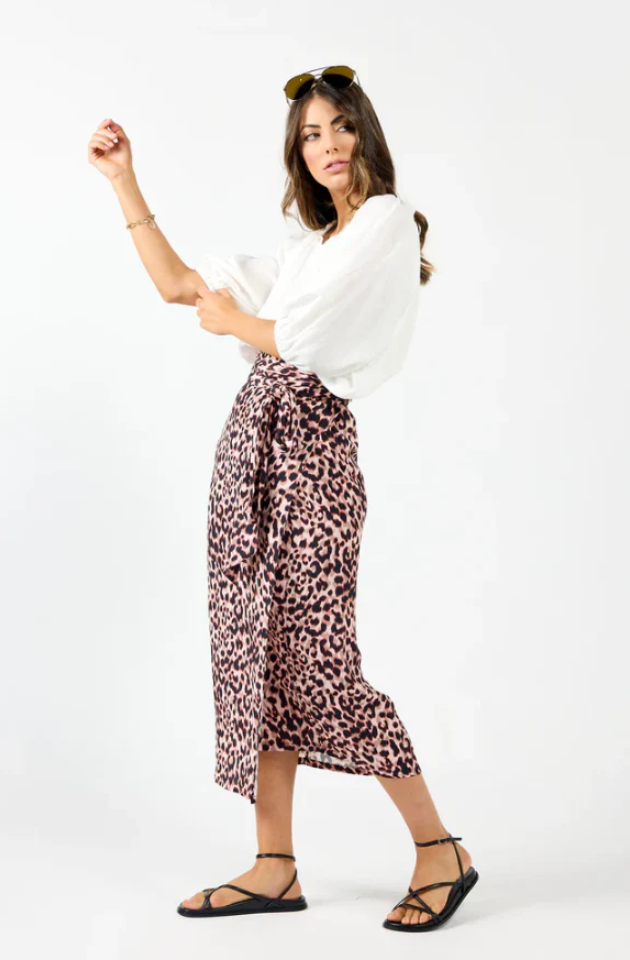 DRAMA THE LABEL IT'S A WRAP SKIRT - ANIMAL PRINT - 6058