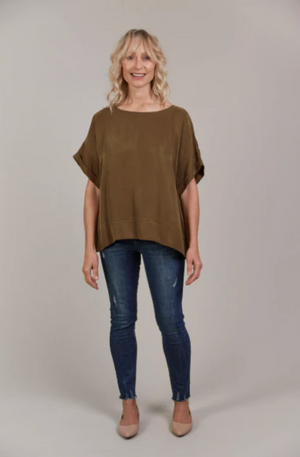 EB & IVE EDEN RELAXED TOP - TOBACCO - 2578301