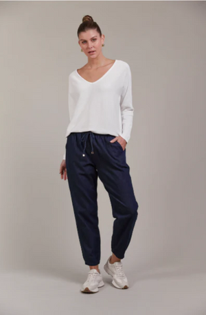 EB & IVE PEPI RELAXED DENIM PANT - OXFORD - 2583707