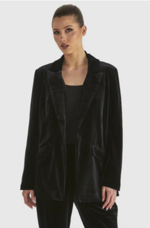 FATE + BECKER MUSTANG SALLY VELVET JACKET BLACK 17475JW