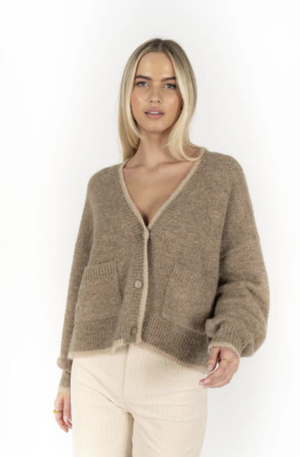 HUMIDITY LIFESTYLE ROMI CARDI - HAZE/CREAM - HW25209
