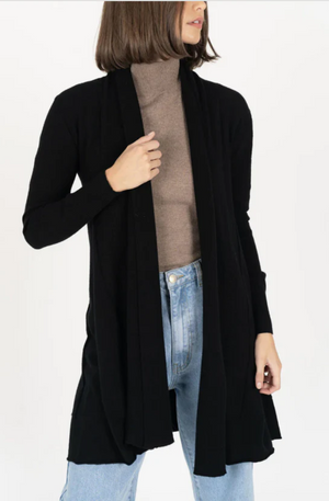 HUMIDITY LIFESTYLE ARUBA CARDIGAN - BLACK - HW25618
