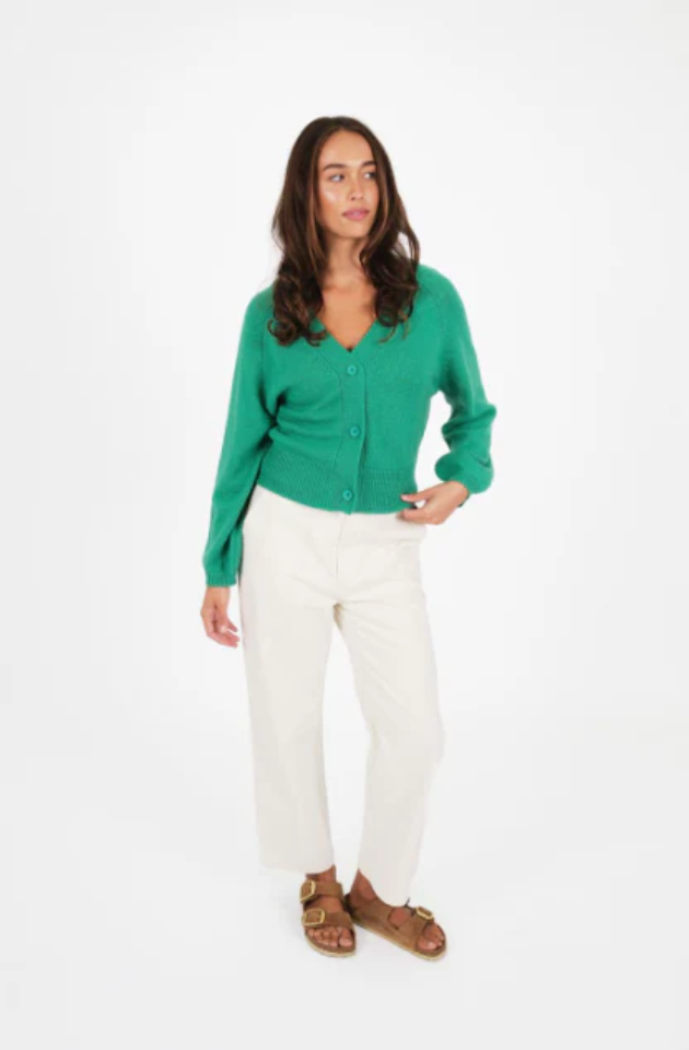 HUMIDITY LIFESTYLE COLLIDE CARDI - GREEN - TW251103
