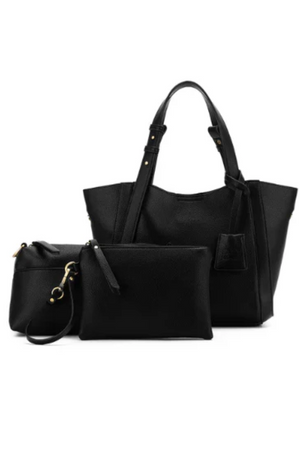 BLACK CAVIAR MINI LUAREN 3 PIECE COMPARTMENT BAG SK-01888