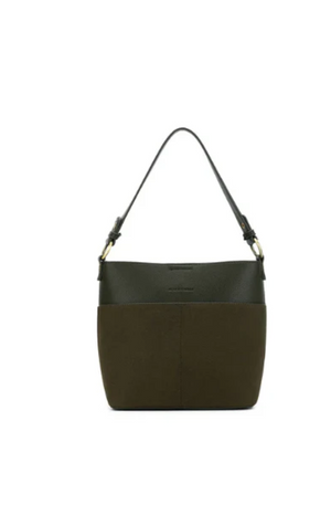 BLACK CAVIAR MARTINA DARK OLIVE BUCKET CROSSOVER BAG SK-01936