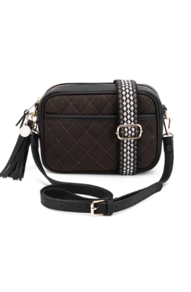 BLACK CAVIAR MAXINE COCO CROSSBODY BAG SK-01960