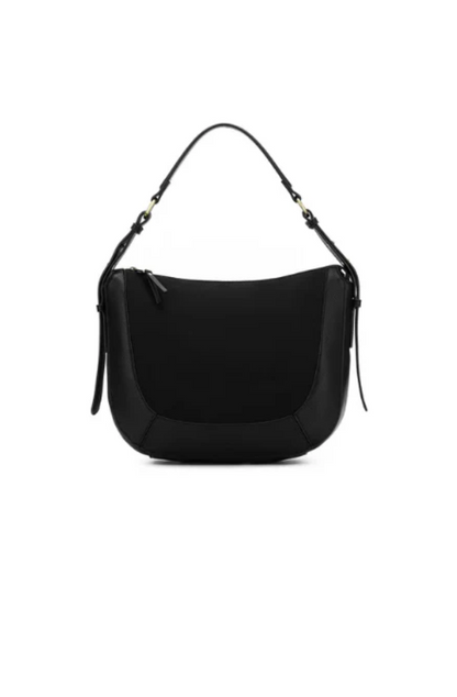BLACK CAVIAR FLEUR BLACK SUEDETTE TOP HADLE HANDBAG SK-01961