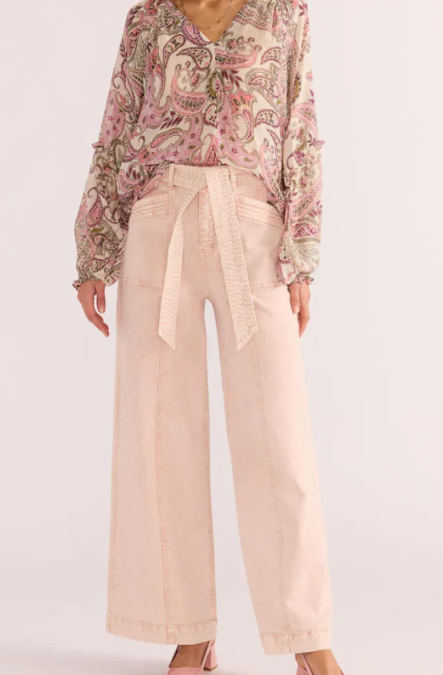 MINK PINK DAHLIA DENIM PANEL JEANS MG25014466P