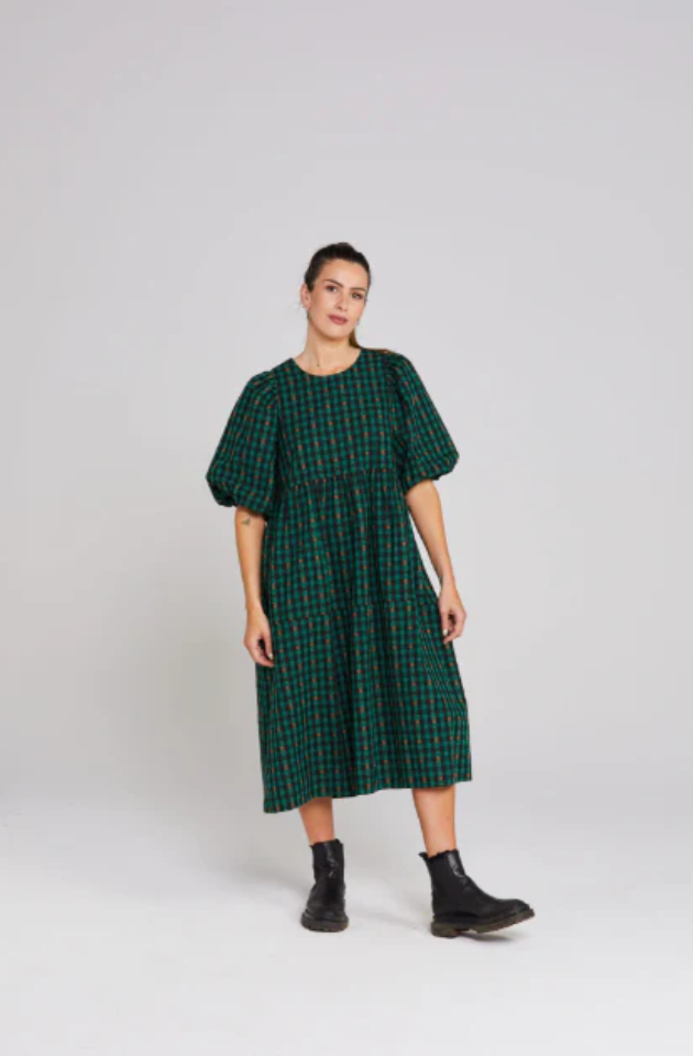 THING THING LEA DRESS - PETAL PLAID - TTW8293 05