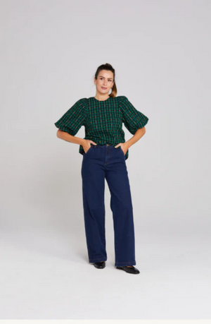 THING THING LUCIE TOP - PETAL PLAID - TTW2310 01