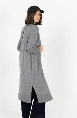 HUMIDITY LIFESTYLE JULIETTE CARDI - GREY MARLE- HW25605