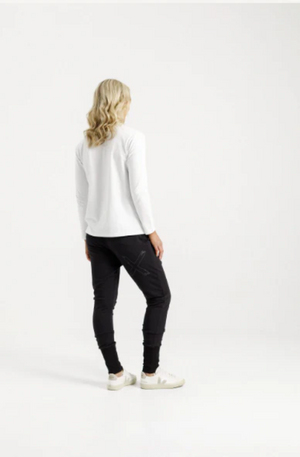 HOME-LEE APARTMENT PANTS - WINTER - BLACK/BLACK X OUTLINE - HL100 W02