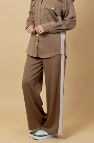 CHARLO SULLIVAN TRACK PANT - BROWN - CH469F