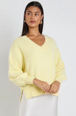 IVY & JACK HARVEST V NECK JUMPER - BUTTER