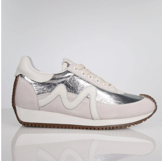 MINX - MARVEL - IVORY SUEDE SILVER SCRUNCH