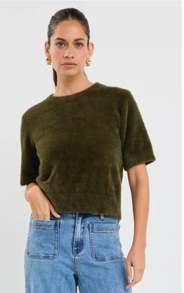 IVY & JACK ISSUE SOFT KNIT TEE - KHAKI