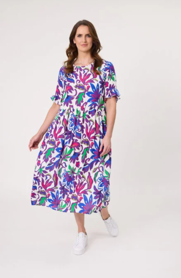 LEMON TREE DESIGN - MADONNA DRESS - FLORAL PRINT - 254LTDSS25